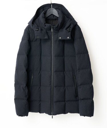 【雑誌MonoMax12月号掲載/ダウン混率90%】デタッチャブルフードストレッチダウンブルゾン【軽量/撥水】