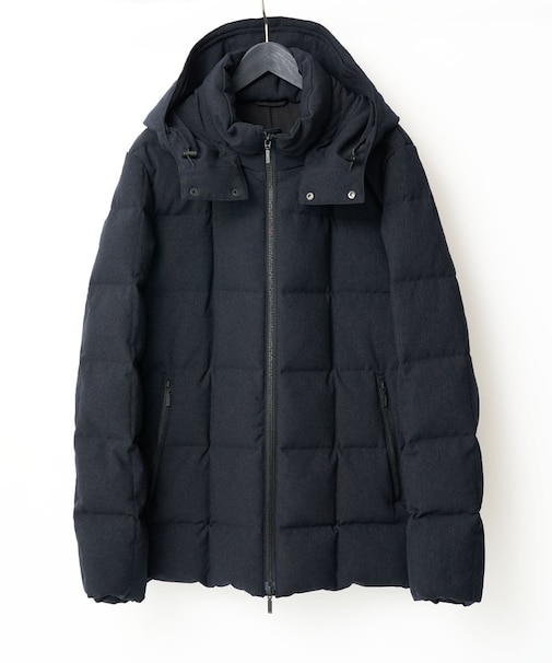 【雑誌MonoMax12月号掲載/ダウン混率90%】デタッチャブルフードストレッチダウンブルゾン【軽量/撥水】