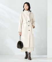 【2WAY】折り返しラペルロングコート