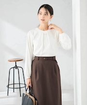 【洗える】バーチャームボウタイブラウス