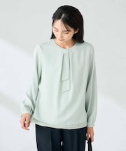 【洗える】バーチャームボウタイブラウス
