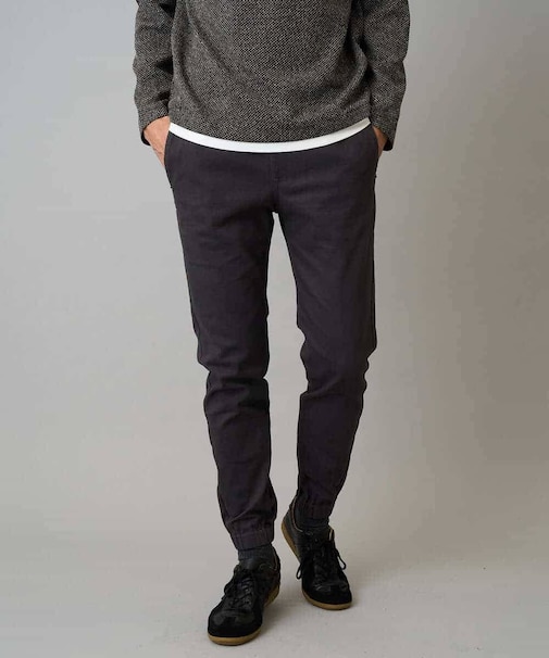 【イージーケア/毛玉になりにくい】スーパーストレッチジョガーパンツ【洗濯機で洗える】