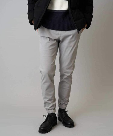 【イージーケア/毛玉になりにくい】スーパーストレッチジョガーパンツ【洗濯機で洗える】