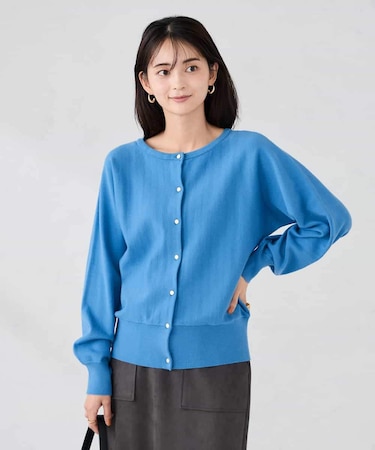 【2WAY】クルーネッククロップドカーディガン