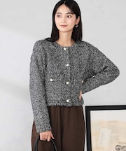 ツイードニットジャケット