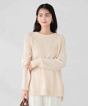 ケーブル求心風ニット