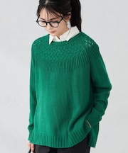 ケーブル求心風ニット