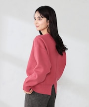 クロップドスウェットライクニット