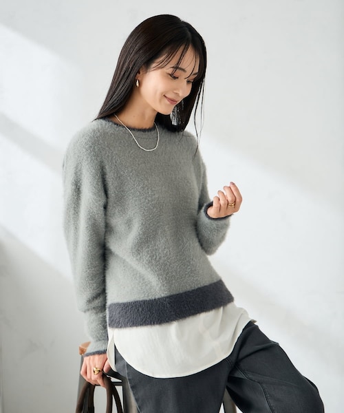 即完売品　マーク＆ロナ　バイカラーセーター &mall（アンドモール）三井ショッピングパーク公式通販