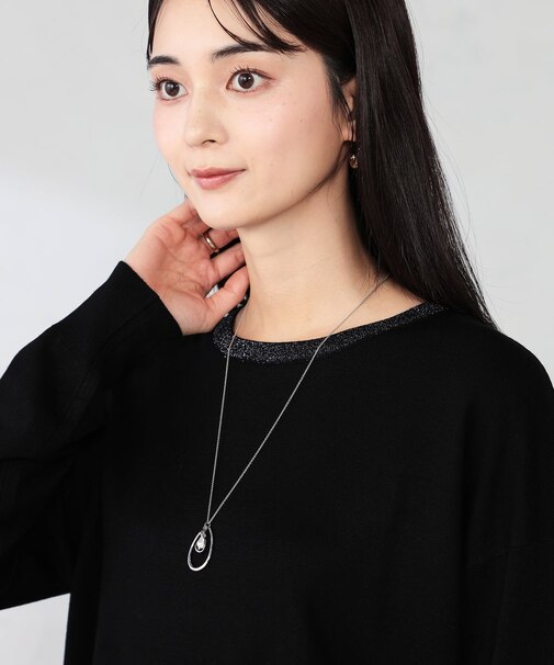 パール付きワントップネックレス