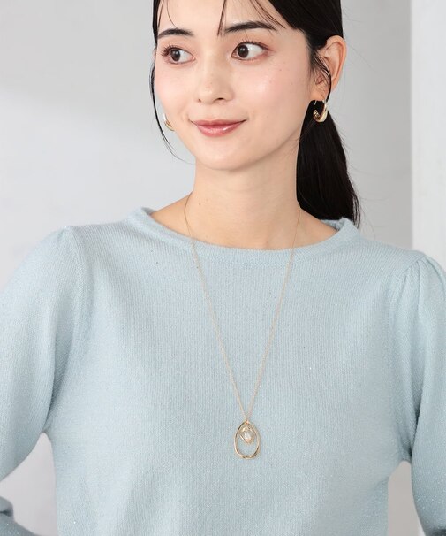 パール付きワントップネックレス