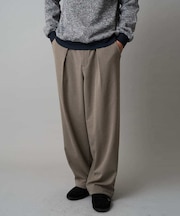 【イージーケア/洗濯機で洗える】裏微起毛ストレッチオーバーパンツ