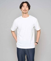 【イージーケア/洗濯機で洗える】キカジャカードセミワイドシルエットカットソー