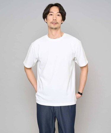 【イージーケア/洗濯機で洗える】キカジャカードセミワイドシルエットカットソー