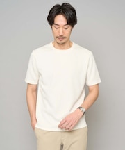 【イージーケア/洗濯機で洗える/毛玉になりにくい】ライトキカジャカードクルーネックスマートＴシャツ