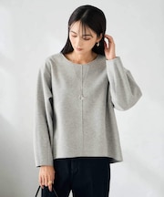 【洗える/ストレッチ 】ウールライクジャージプルオーバー