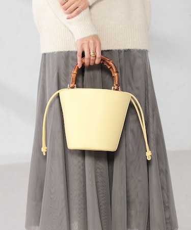 【雑誌InRed(宝島社)4月号掲載】バンブーハンドルミニバケツトート