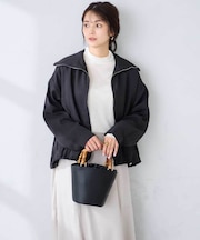 スタンドカラーセミシアーブルゾン