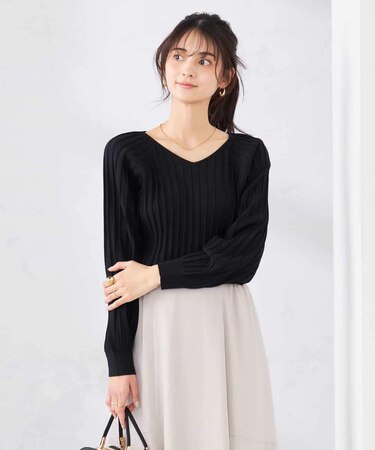 【洗える/UVカット】プリーツライクニット