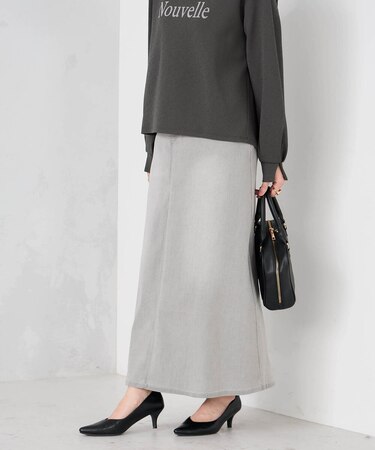 Aラインデニムスカート