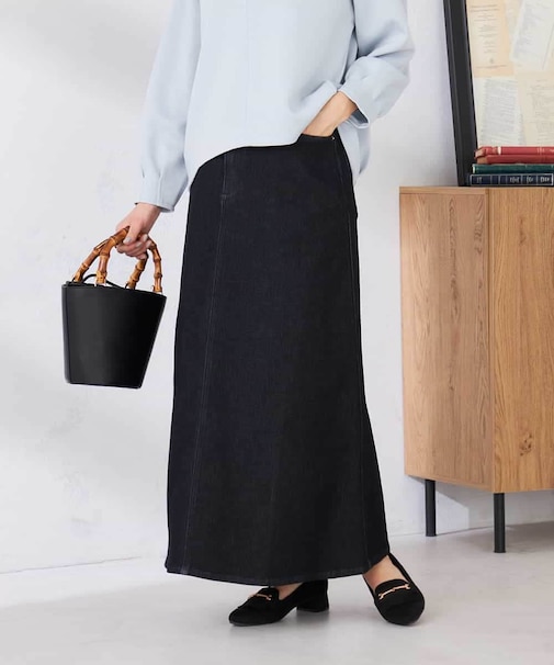 Aラインデニムスカート