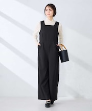 スクエアネックオールインワン