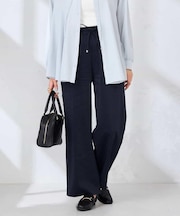 【洗える】サテンワイドパンツ