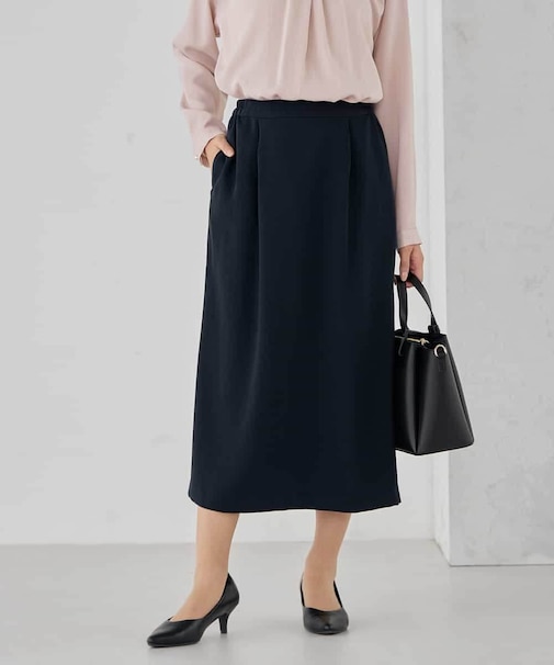 サテンナロースカート【洗える/速乾/毛玉になりにくい/イージーケア】