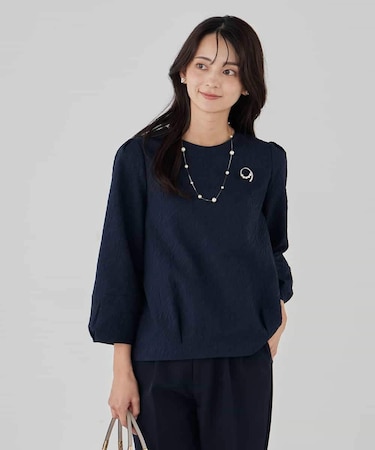 ジャガードコクーンブラウス