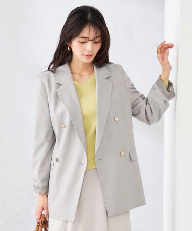 【洗える】ダブルブレストジャケット