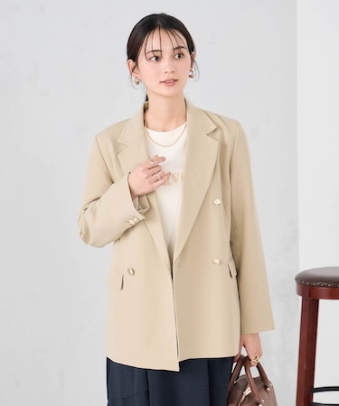 【洗える】ダブルブレストジャケット