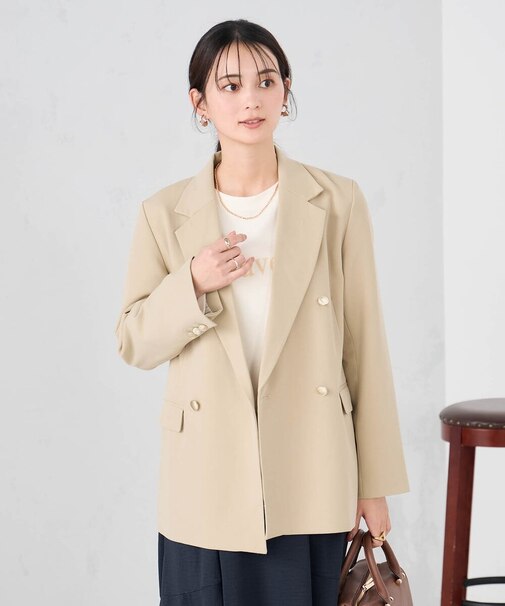 【洗える】ダブルブレストジャケット