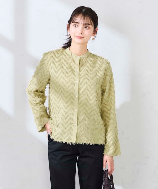 フリンジジャガードシャツ