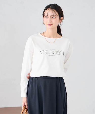 【コットン100%】ロゴアソートロンT