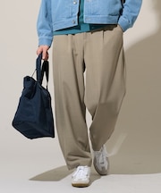 【イージーケア/洗濯機で洗える/毛玉になりにくい/ストレッチ】メランジツイルイージーバルーンパンツ