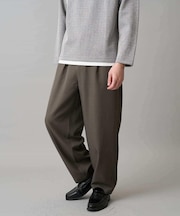 【イージーケア/洗濯機で洗える/毛玉になりにくい/ストレッチ】メランジツイルイージーバルーンパンツ