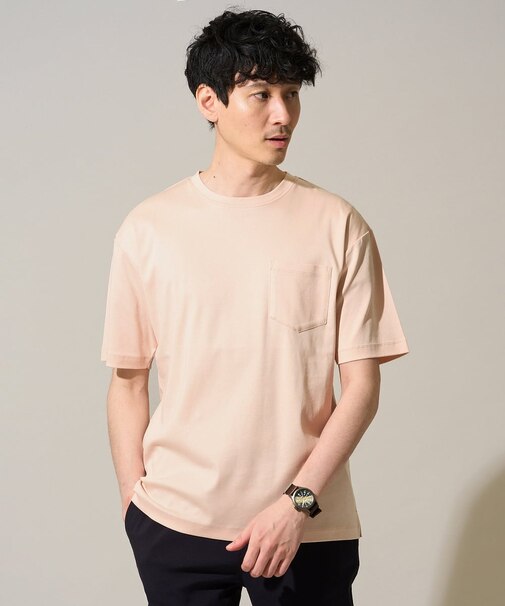 【雑誌MonoMax5月号掲載】究極の無地Ｔシャツ シルケットスムースワイドシルエットカットソー【洗濯機で洗える/接触冷感/UVカット/毛玉になりにくい】