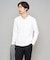 【スマート/イージーケア/洗濯機で洗える/毛玉になりにくい】アゼダブルフェイスVネックスマートTシャツ
