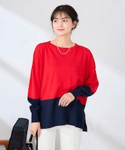 バイカラーニット