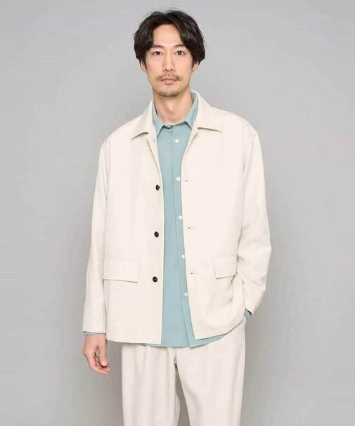 【イージーケア/洗濯機で洗える/速乾/毛玉になりにくい/ストレッチ】メランジストレッチカバーオール