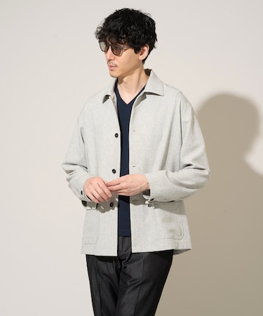 【イージーケア/洗濯機で洗える/速乾/毛玉になりにくい/ストレッチ】メランジストレッチカバーオール