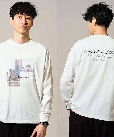 フォトプリントワイドシルエットカットソー