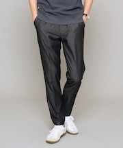 【イージーケア/接触冷感】デニムライクストレッチスマートスラックス