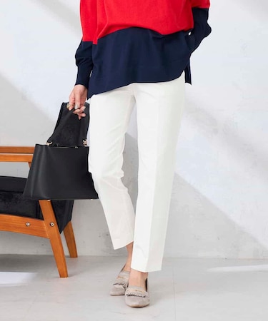 センタープレススリムパンツ