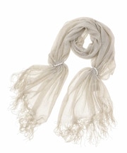 ラメラッセルパール調モチーフストール