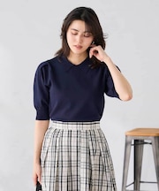 襟付きサマーニット