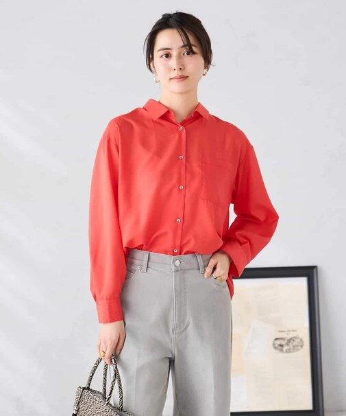 バックタックシアーシャツ【接触冷感/イージーケア】