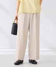 【接触冷感/UVカット】リネンライク2タックワイドパンツ【セットアップ対応/アンチピリング】