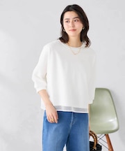 【雑誌InRed(宝島社)5月号掲載】幾何レースドルマンカットソー