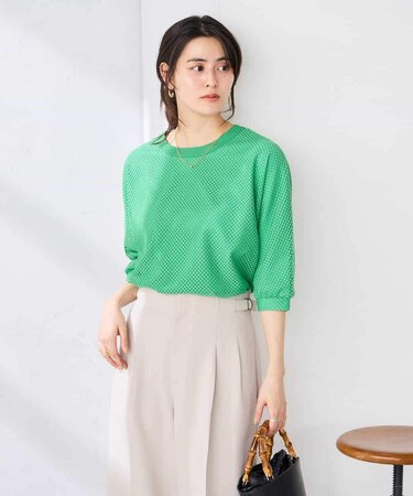 【雑誌InRed(宝島社)5月号掲載】幾何レースドルマンカットソー